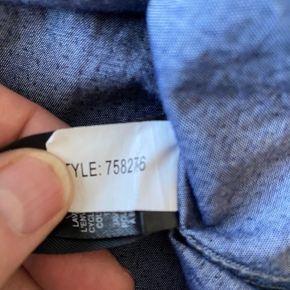 RW & Co. Tailored Fit Men's Patterned Button Up Long Sleeve Shirt Size XS - Picture 5 of 11